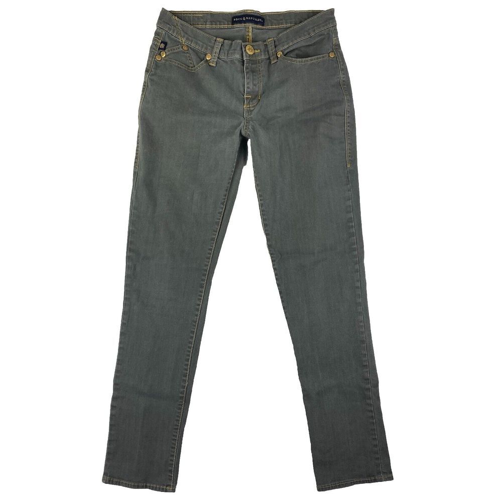 Rock & Republic Jeans Women's‎ Berlin Gray Mid Rise Size 10M